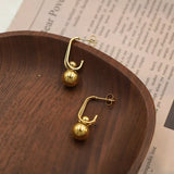 18K Gold-Plated Ball Drop Earrings - Trendsi - Flyclothing LLC
