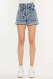 Kancan Ultra High Rise Paperbag Denim Shorts - Trendsi - Flyclothing LLC
