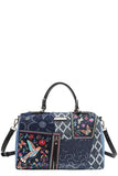 Nicole Lee USA Bosque De Amor Denim Boston Bag - Trendsi - Flyclothing LLC