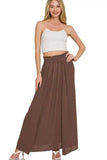 Zenana Woven Crinkle Gauze Long Skirts - Trendsi - Flyclothing LLC