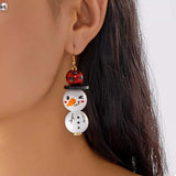 Christmas Snowman Dangle Earrings - Trendsi - Flyclothing LLC