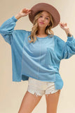 BiBi Oversized Pocket Front Sweatshirt - Trendsi - Flyclothing LLC