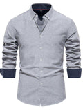 Men's Button Down Collared Neck Shirt - Trendsi - Flyclothing LLC