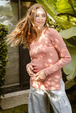 BiBi Mir Solid Raw Edge Neckline Thumb Opening Top - Trendsi - Flyclothing LLC