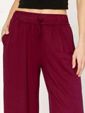 Umgee Elastic Drawstring Waistband Wide Leg Pants - Trendsi - Flyclothing LLC