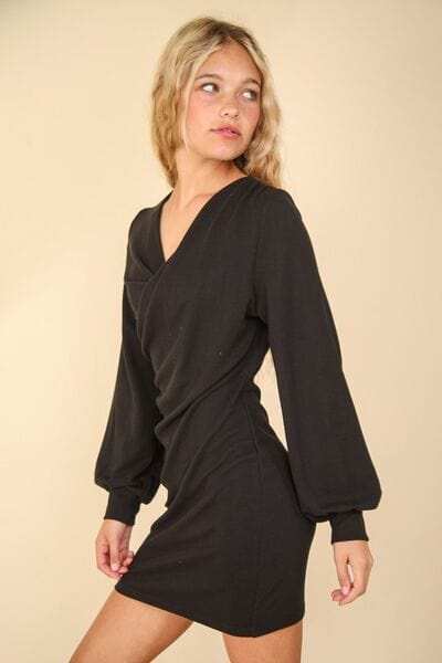 VERY J Ruched Detail Bodycon Mini Dress - Trendsi - Flyclothing LLC