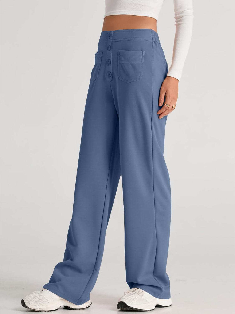 High Waist Wide Leg Pants - Trendsi - Flyclothing LLC