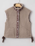 Side Bows Sherpa Fleece Vest - Trendsi - Flyclothing LLC