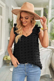 Full Size Swiss Dot V-Neck Tank - Trendsi - Flyclothing LLC