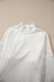 Half Zip Long Sleeve Sweatshirt - Trendsi - Flyclothing LLC