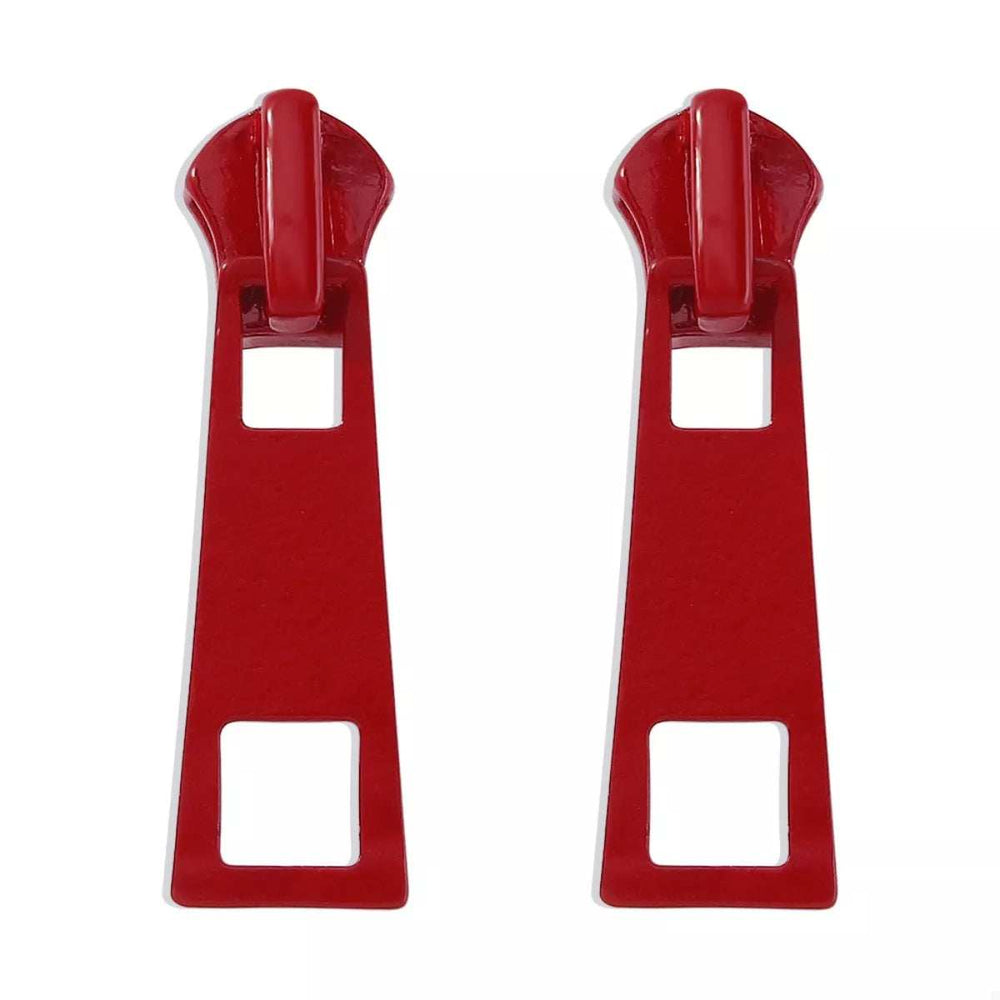 Colorful Zipper Drop Earrings - Trendsi - Flyclothing LLC