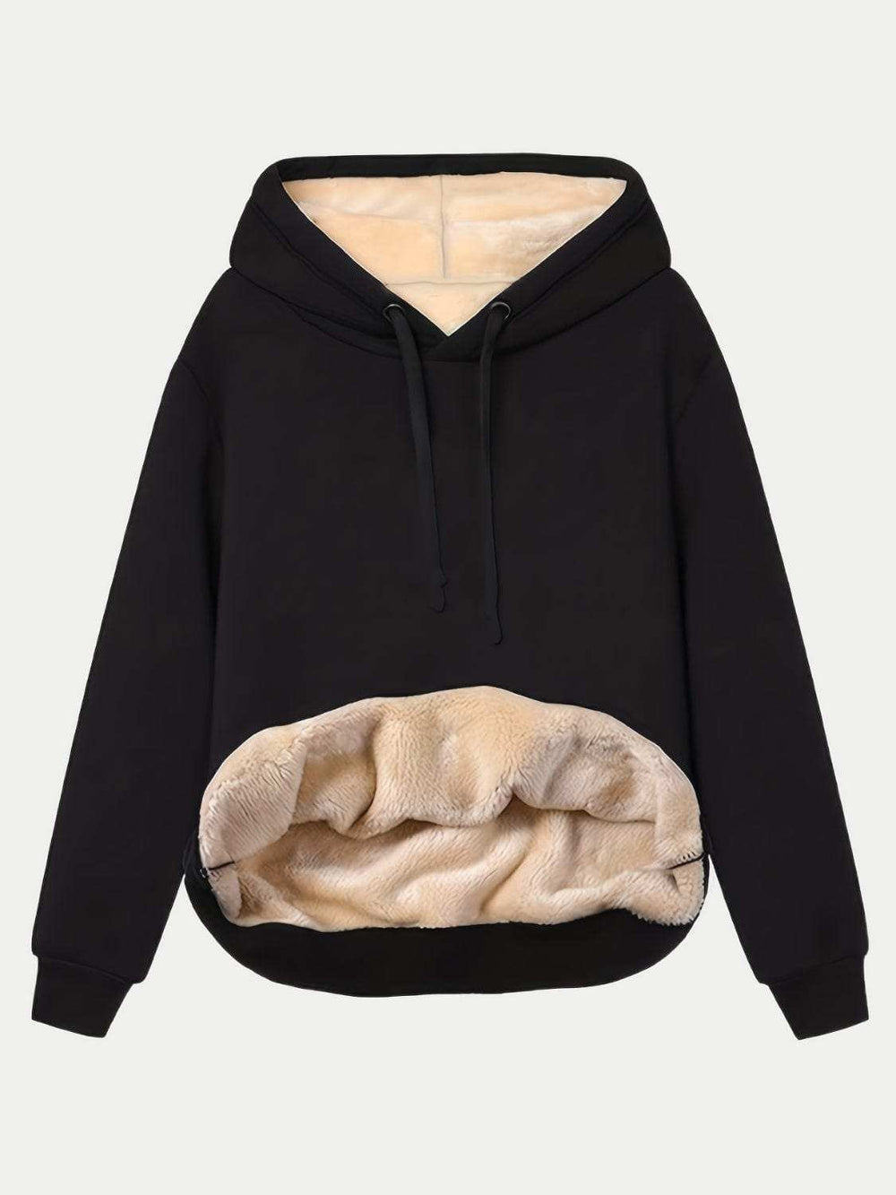 Drawstring Long Sleeve Hoodie with Kangaroo Pocket - Trendsi - Flyclothing LLC