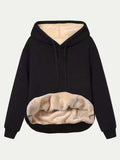 Drawstring Long Sleeve Hoodie with Kangaroo Pocket - Trendsi - Flyclothing LLC