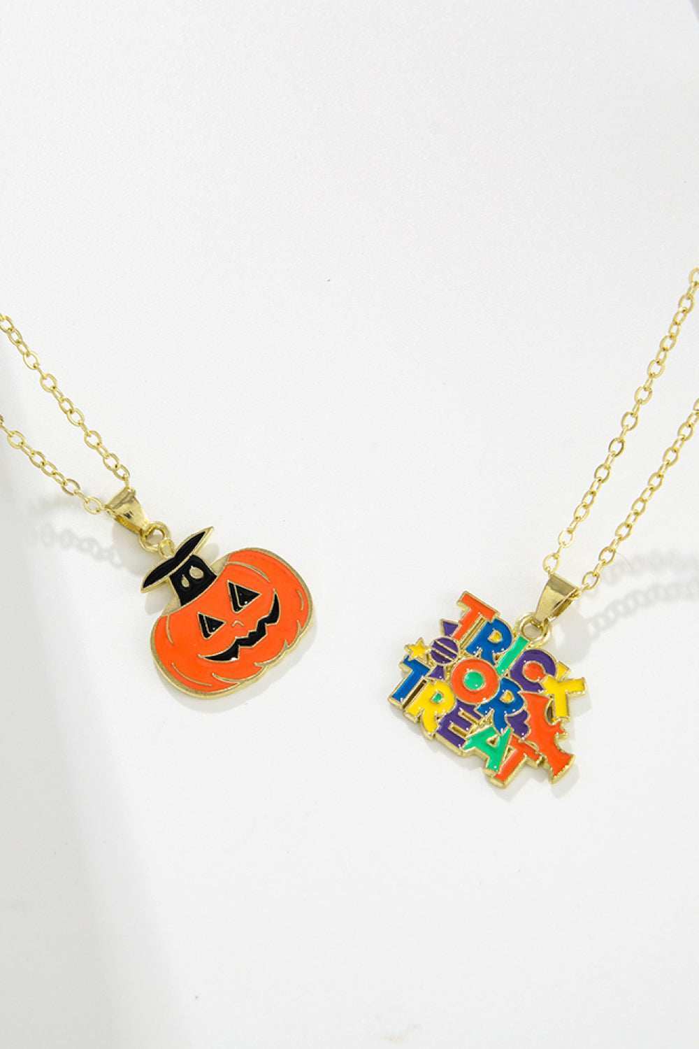 Two-Piece Halloween Theme Necklace Set - Trendsi - Flyclothing LLC