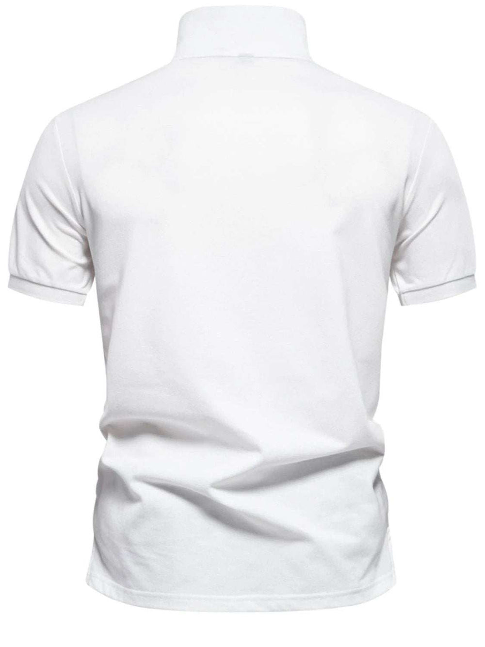 Men's Printed Collared Neck Short Sleeve Polo - Trendsi - Flyclothing LLC