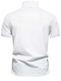 Men's Printed Collared Neck Short Sleeve Polo - Trendsi - Flyclothing LLC