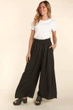 Haptics Elastic Waist Wide Leg Pants with Pockets - Trendsi - Flyclothing LLC
