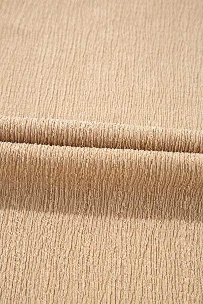 Ruffled Square Neck Textured Cap Sleeve Top - Trendsi - Flyclothing LLC