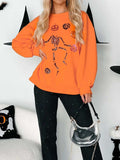 Halloween Skeleton Pumpkin Sweatshirt - Trendsi - Flyclothing LLC