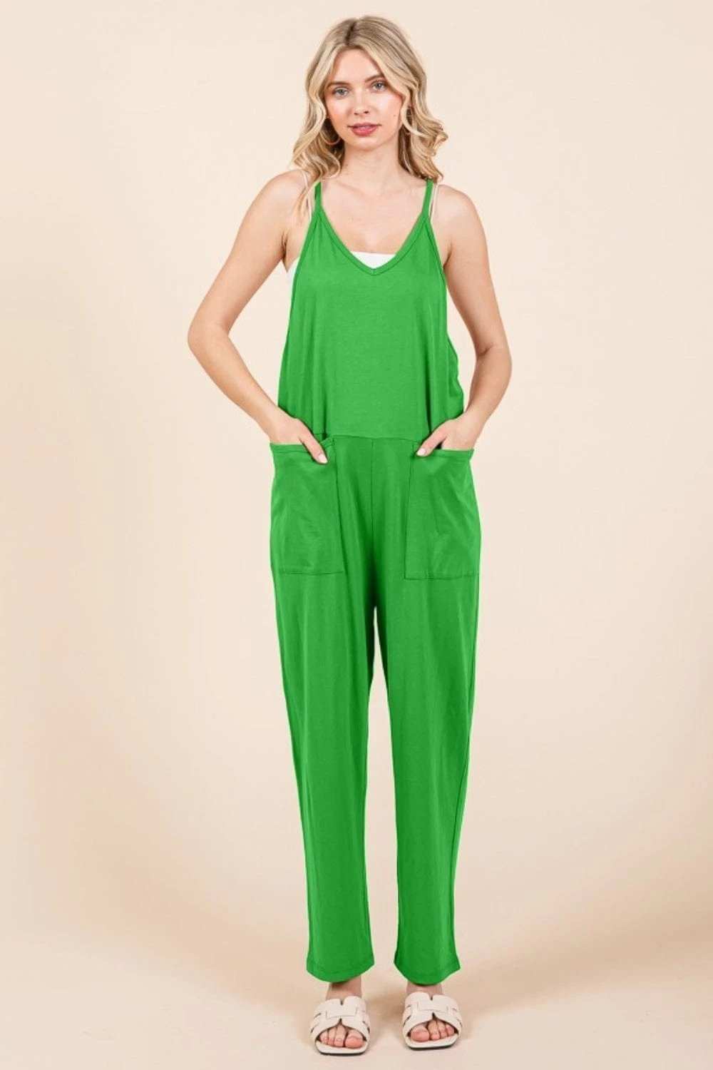 Culture Code Full Size Sleeveless Jumpsuit with Pockets - Trendsi - Flyclothing LLC