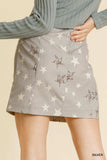 Umgee Animal Star Print Skirt with Back Zipper Closure - Trendsi - Flyclothing LLC