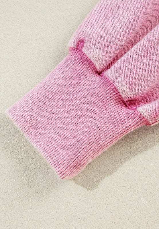 Exposed Seam Round Neck Long Sleeve Sweatshirt - Trendsi - Flyclothing LLC