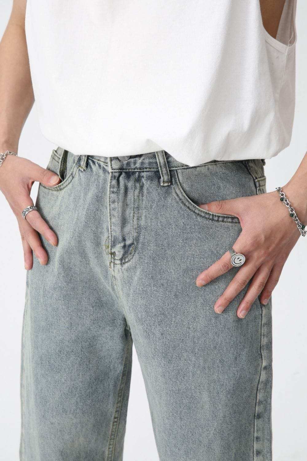 Baggy Jeans with Pockets - Trendsi - Flyclothing LLC
