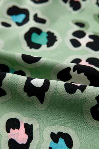 Leopard Collared Neck Top and Pants Set - Trendsi - Flyclothing LLC