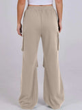 Elastic Waist Wide Leg Pants with Pockets - Trendsi - Flyclothing LLC