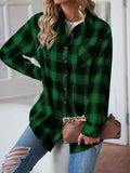 Casual Plaid Button Up Shirt - Trendsi - Flyclothing LLC