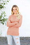 Round Neck Raglan Sleeve Sweater - Trendsi - Flyclothing LLC