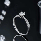 Moissanite 925 Sterling Silver Ring - Trendsi - Flyclothing LLC
