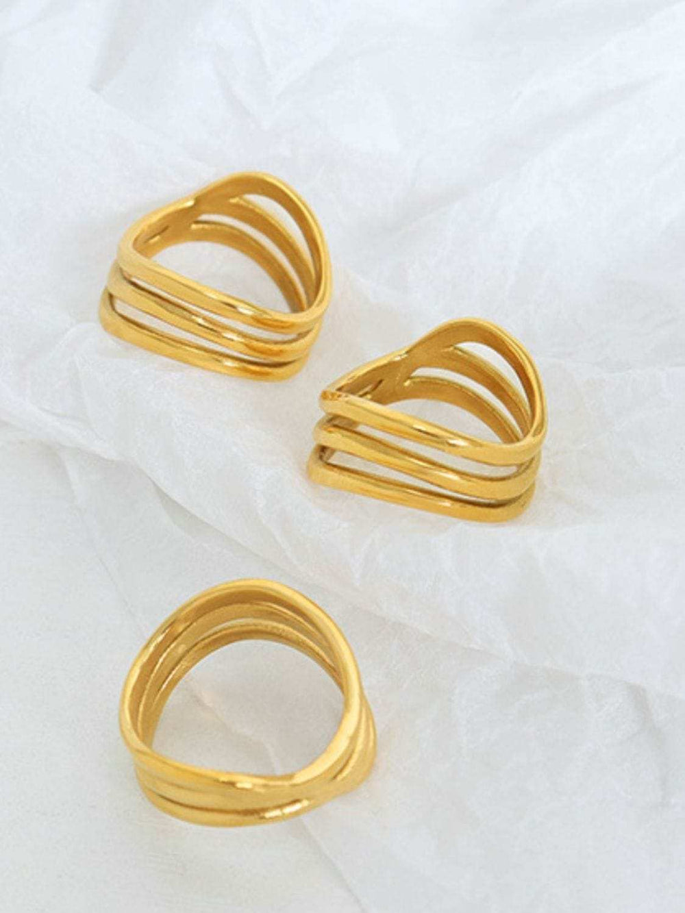 Titanium Steel Three-Layered Ring - Trendsi - Flyclothing LLC