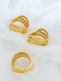 Titanium Steel Three-Layered Ring - Trendsi - Flyclothing LLC