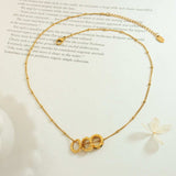 Titanium Steel Inlaid Zircon Pendant Necklace - Trendsi - Flyclothing LLC