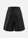 PU Leather High Rise Shorts - Trendsi - Flyclothing LLC