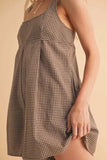 Aemi+Co Plaid Square Neck Romper - Trendsi - Flyclothing LLC