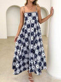 Printed Square Neck Midi Cami Dress - Trendsi - Flyclothing LLC