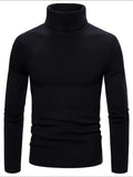 Men's Turtleneck Long Sleeve Ribbed Sweater - Trendsi - Flyclothing LLC