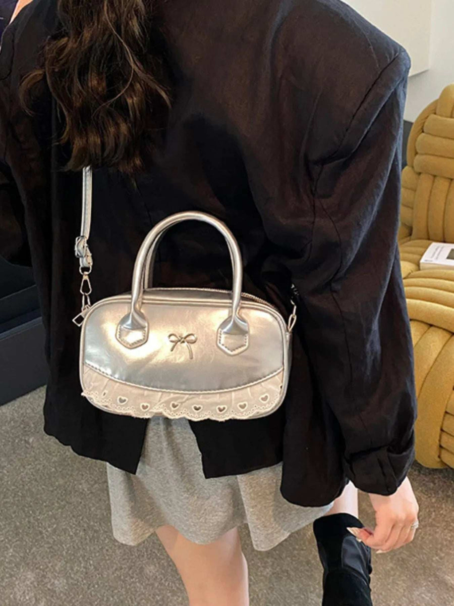 Lace Detail Bow Crossbody Bag - Trendsi - Flyclothing LLC