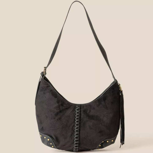 Fame Braided Detail Hobo Shoulder Bag - Trendsi - Flyclothing LLC