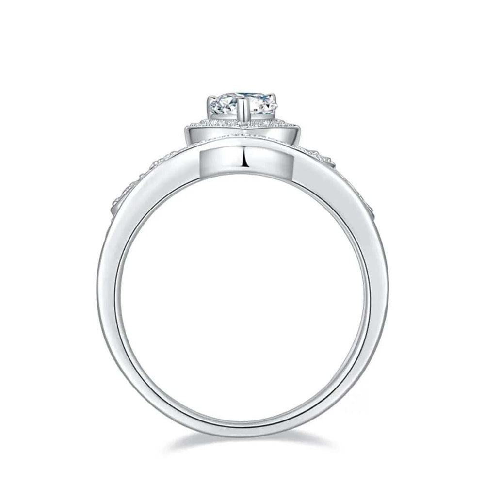 1 Carat Moissanite 925 Sterling Silver Ring - Trendsi - Flyclothing LLC