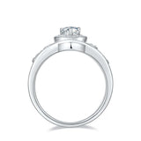 1 Carat Moissanite 925 Sterling Silver Ring - Trendsi - Flyclothing LLC