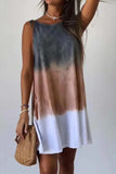 Full Size Tie-Dye Sleeveless Mini Tank Dress Plus Size - Trendsi - Flyclothing LLC