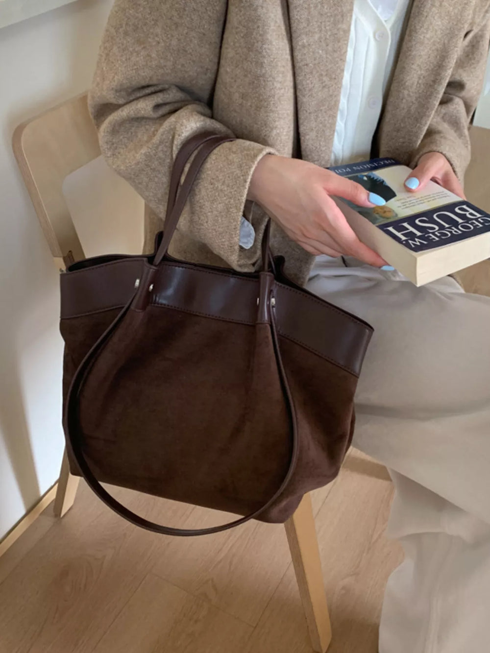 Lightweight Classic Color Tote Bag - Trendsi - Flyclothing LLC