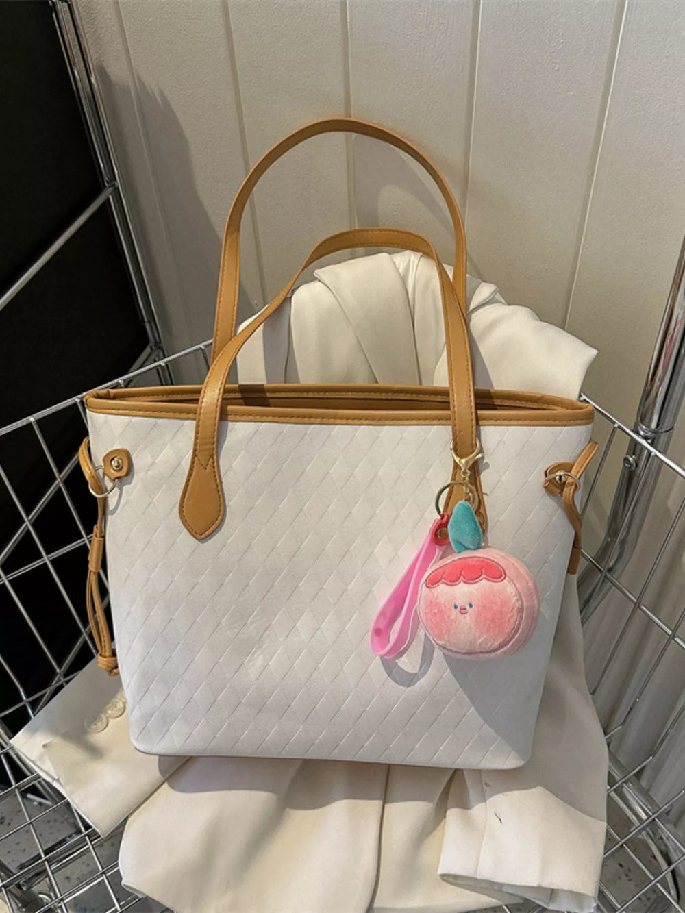 Woven Pattern Tote Bag - Trendsi - Flyclothing LLC