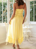 Devine Frill Ruffled Hem Midi Cami Dress - Trendsi - Flyclothing LLC