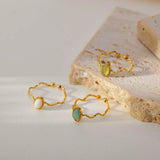 18K Gold-Plated Wave Open Ring - Trendsi - Flyclothing LLC