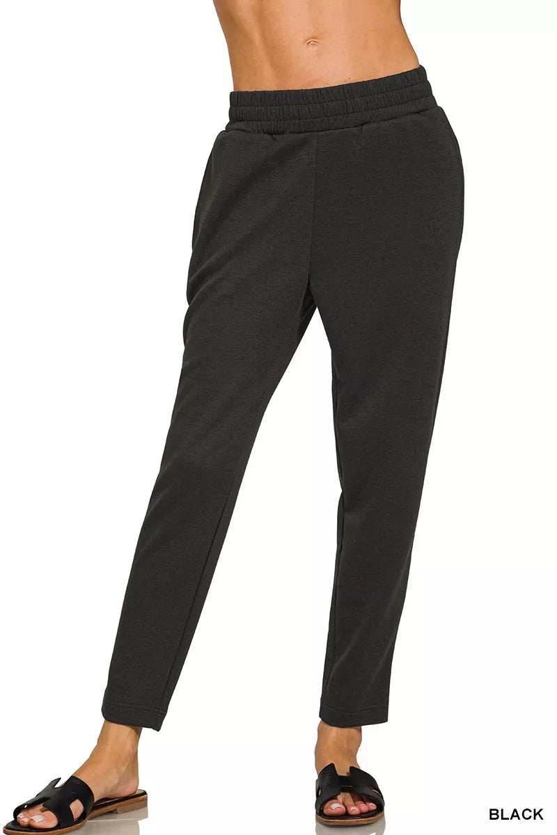Zenana Scuba Capri Sweatpants with Pocket - Trendsi - Flyclothing LLC