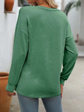 V-Neck Long Sleeve T-Shirt - Trendsi - Flyclothing LLC